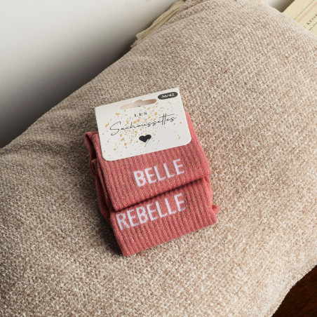 BELLE REBELLE Rose, Chaussettes Les Sachoussettes