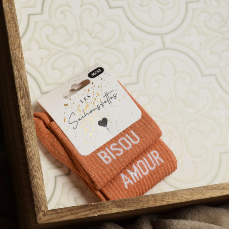 BISOU AMOUR Orange, Chaussettes Les Sachoussettes