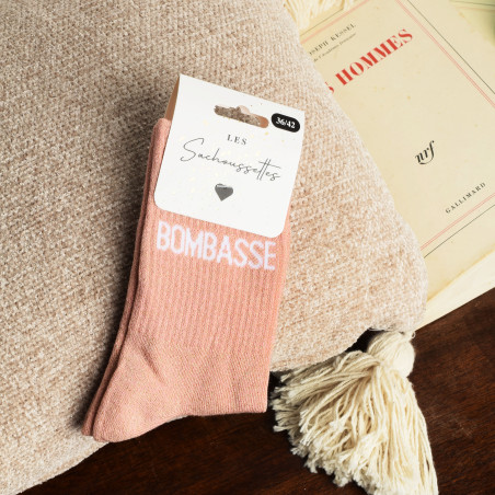 BOMBASSE Rose Glitter, Chaussettes Les Sachoussettes