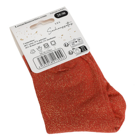 BOUILLE DAMOUR Rouge, Chaussettes Les Sachoussettes
