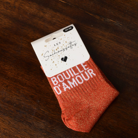BOUILLE DAMOUR Rouge, Chaussettes Les Sachoussettes