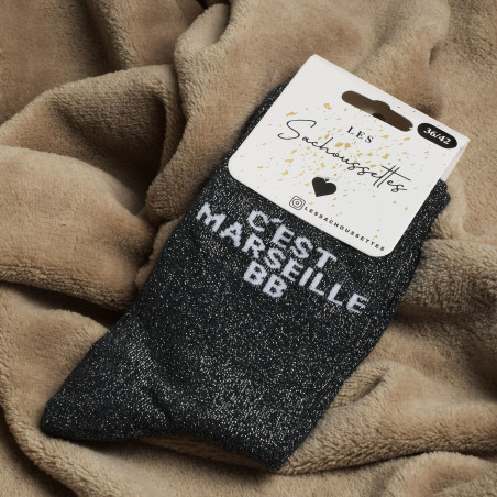 CEST MARSEILLE BB Gris, Chaussettes Les Sachoussettes