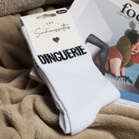 DINGUERIE Blanc Noir, Chaussettes Les Sachoussettes