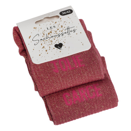 JOLIE GARCE Fuchsia, Chaussettes Les Sachoussettes