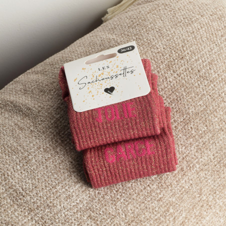 JOLIE GARCE Fuchsia, Chaussettes Les Sachoussettes