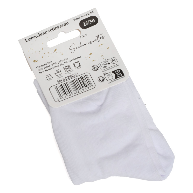 LAMOUR DE PAPA Blanc Noir, Chaussettes Les Sachoussettes
