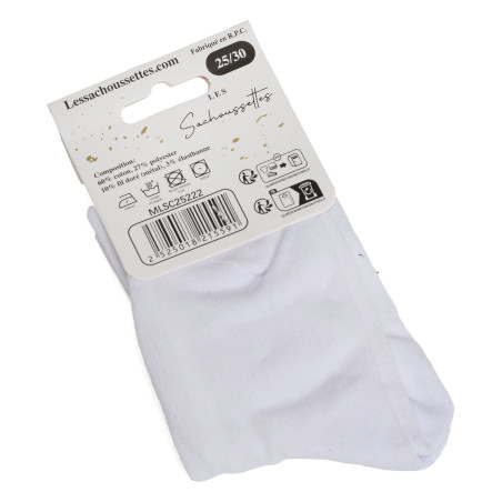 LAMOUR DE PAPA Blanc Noir, Chaussettes Les Sachoussettes