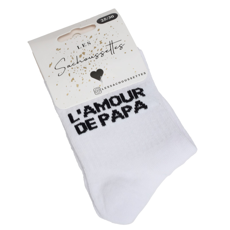 LAMOUR DE PAPA Blanc Noir, Chaussettes Les Sachoussettes