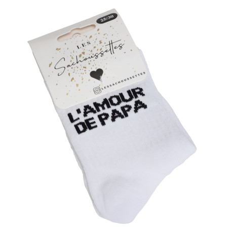 LAMOUR DE PAPA Blanc Noir, Chaussettes Les Sachoussettes