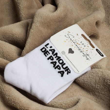LAMOUR DE PAPA Blanc Noir, Chaussettes Les Sachoussettes
