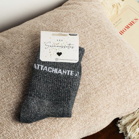 ATTACHIANTE Gris, Chaussettes Les Sachoussettes