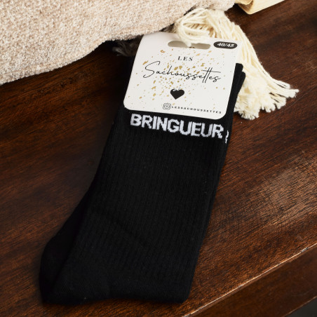 BRINGUEUR Noir Blanc, Chaussettes Les Sachoussettes
