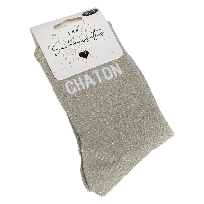 CHATON Beige Platine, Chaussettes Les Sachoussettes