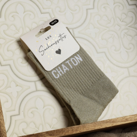 CHATON Beige Platine, Chaussettes Les Sachoussettes