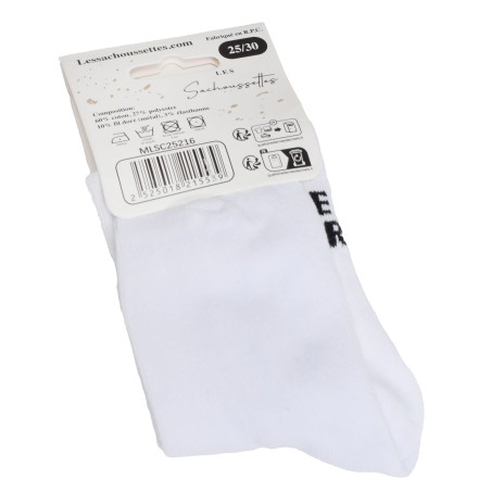 INTERDIT DE ME GRONDER Blanc Noir, Chaussettes Les Sachoussettes