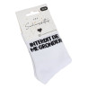 INTERDIT DE ME GRONDER Blanc Noir, Chaussettes Les Sachoussettes