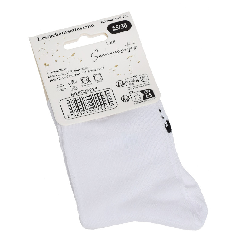 LAMOUR DE MAMAN Blanc Noir, Chaussettes Les Sachoussettes