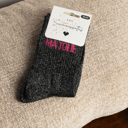 MA JOLIE Noir, Chaussettes Les Sachoussettes
