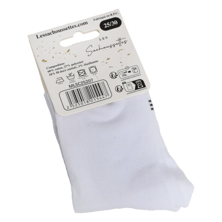 MA PETITE ETOILE Blanc Noir, Chaussettes Les Sachoussettes