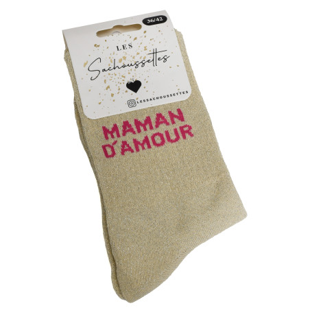 MAMAN DAMOUR Or, Chaussettes Les Sachoussettes