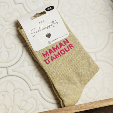 MAMAN DAMOUR Or, Chaussettes Les Sachoussettes