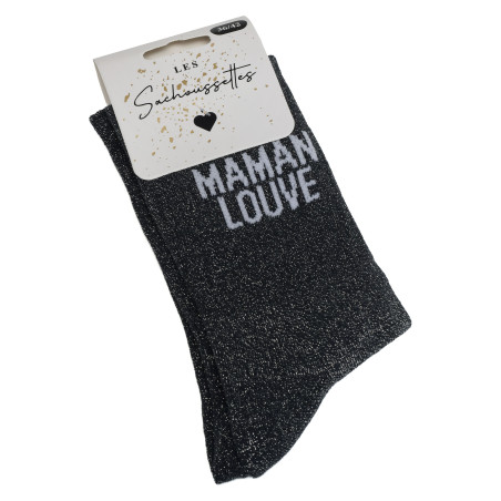 MAMAN LOUVE Gris, Chaussettes Les Sachoussettes