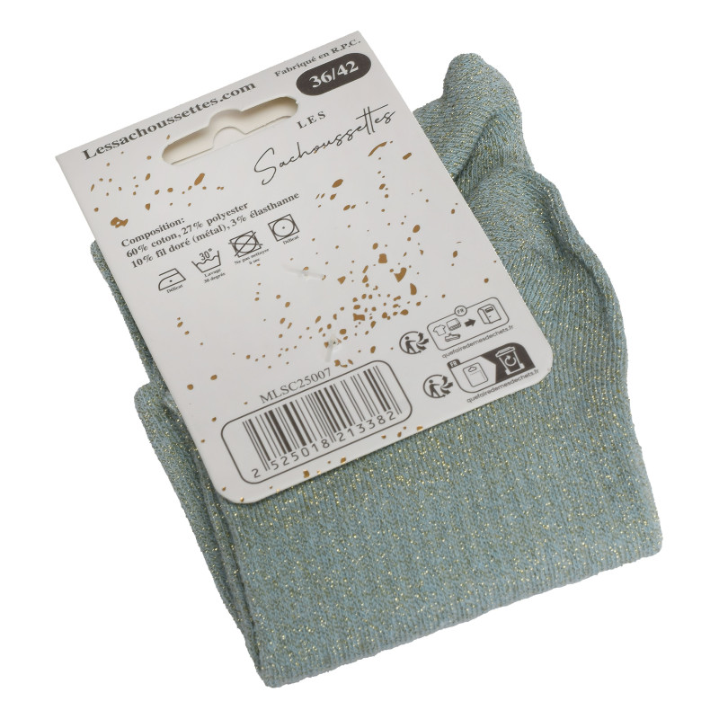 MAMIE DAMOUR Vert Eau, Chaussettes Les Sachoussettes