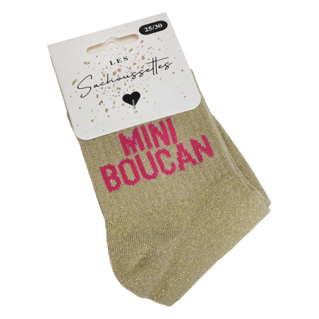 MINI BOUCAN Or, Chaussettes Les Sachoussettes