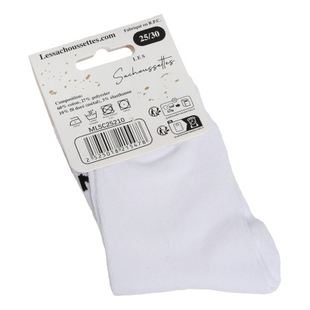 MON PETIT COEUR Blanc Noir, Chaussettes Les Sachoussettes