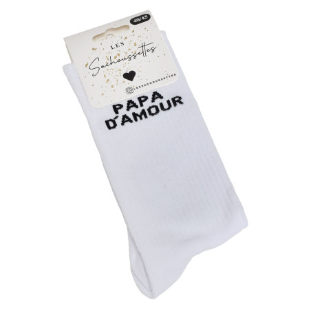 PAPA DAMOUR Blanc Noir, Chaussettes Les Sachoussettes