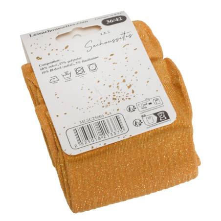 PARFAITE COPINE Ocre, Chaussettes Les Sachoussettes