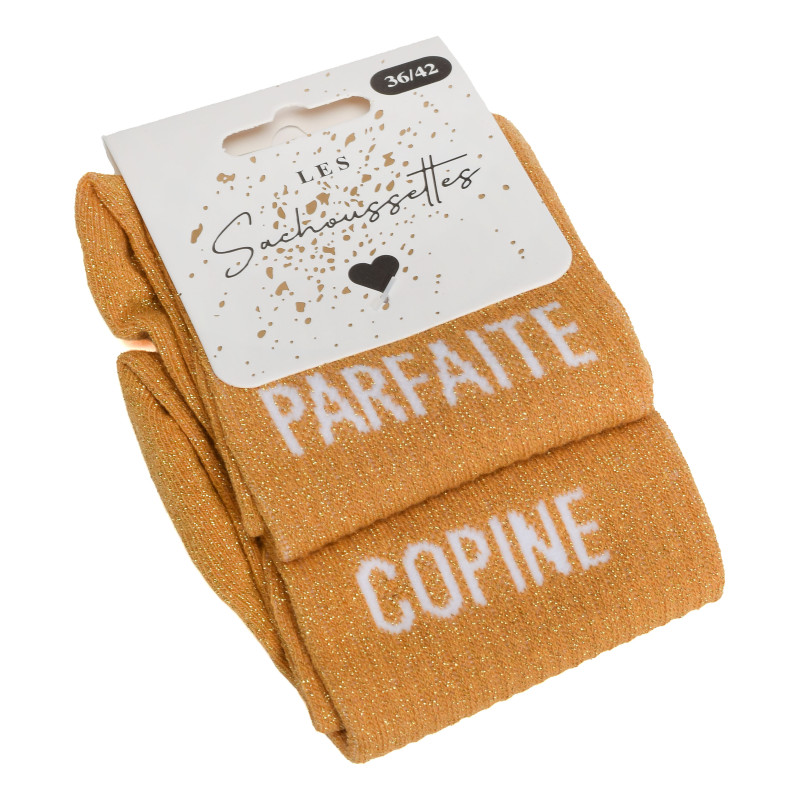 PARFAITE COPINE Ocre, Chaussettes Les Sachoussettes
