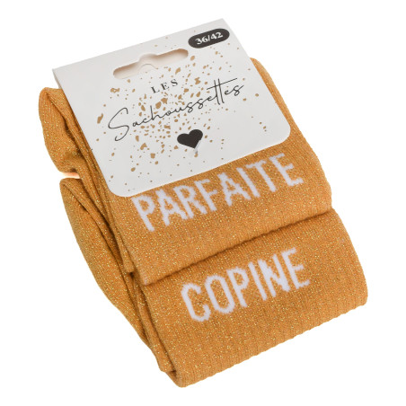 PARFAITE COPINE Ocre, Chaussettes Les Sachoussettes