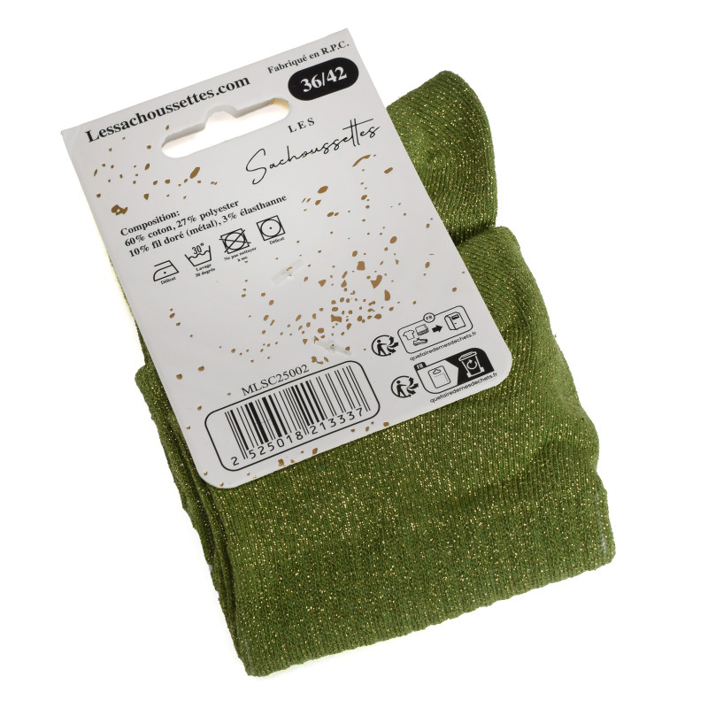 POULETTE PIPELETTE Vert, Chaussettes Les Sachoussettes