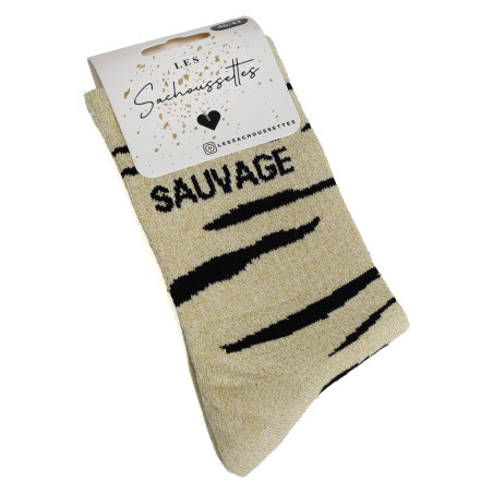 SAUVAGE Or Noir, Chaussettes Les Sachoussettes
