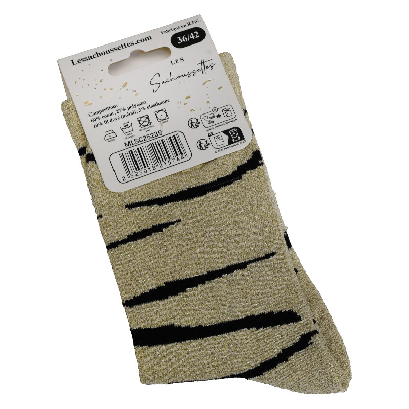 SAUVAGE Or Noir, Chaussettes Les Sachoussettes
