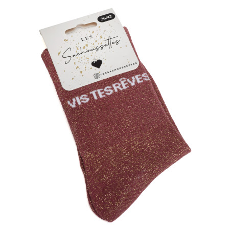 VIS TES REVES Rose Foncé, Chaussettes Les Sachoussettes