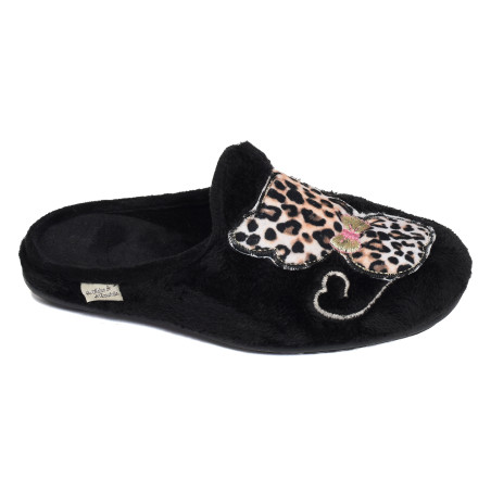 9014 Noir Léopard, Mules La Maison de l'Espadrille