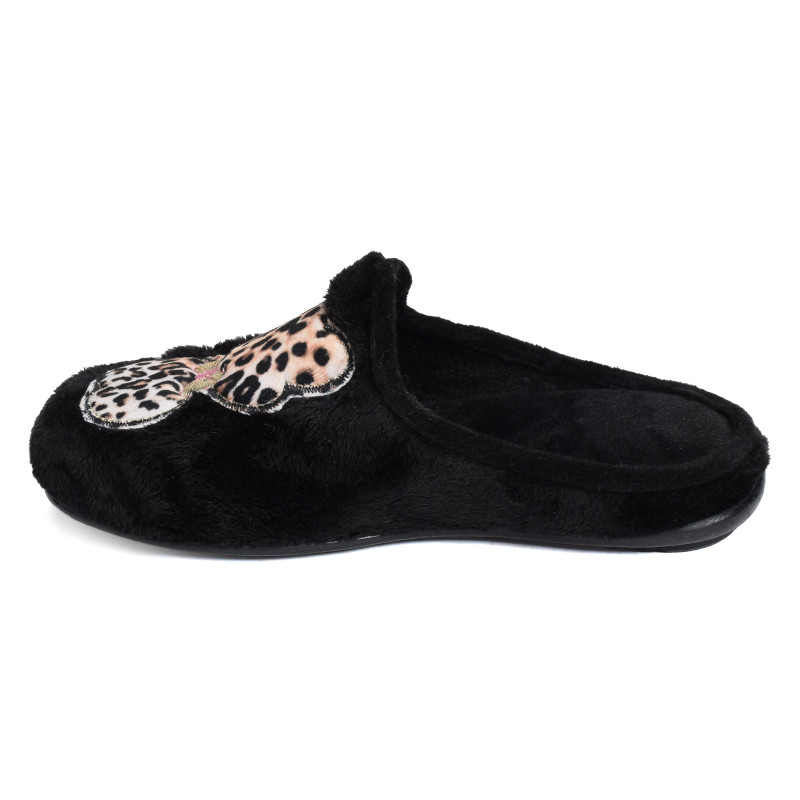 9014 Noir Léopard, Mules La Maison de l'Espadrille