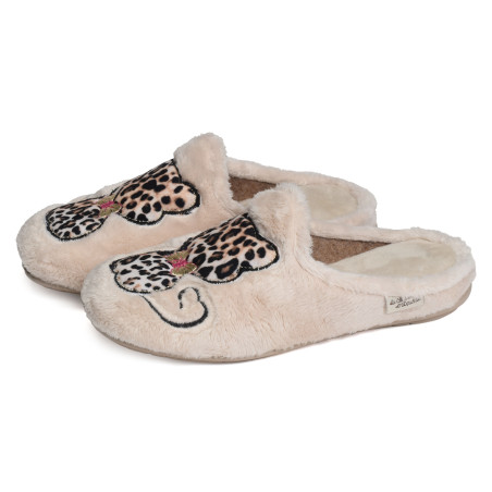 9014 Beige Léopard, Mules La Maison de l'Espadrille