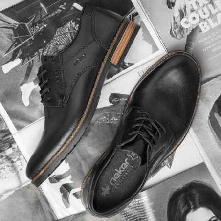 14621 Noir, Chaussures de Ville Rieker