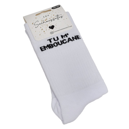 TU MEMBOUCANE Blanc Noir, Chaussettes Les Sachoussettes