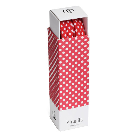 LACETS LINDY Rouge Blanc, Lacets Sliwils
