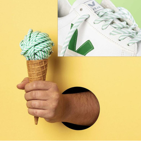 LACETS LTD EDITION Blanc Vert, Lacets Sliwils