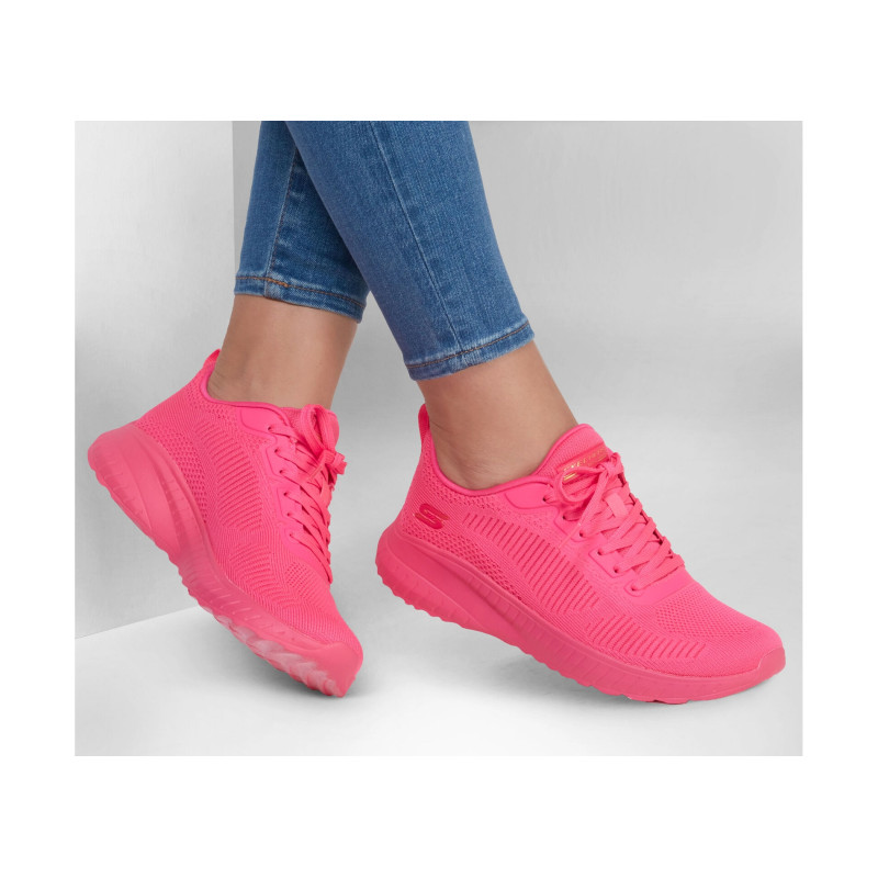 BOBS SQUAD CHAOS COOL RYTHMS Rose Fluo, Baskets running Skechers