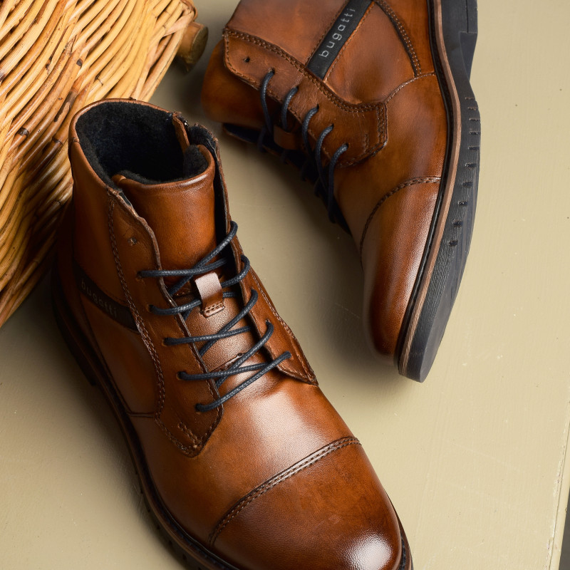 CAJ 8373A Cognac, Boots Bugatti