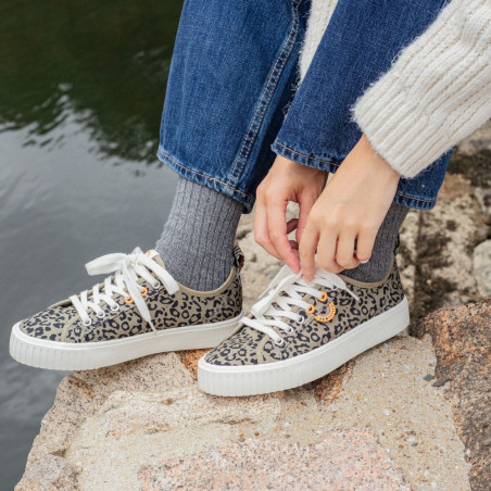 STOMP SNEAKER W Kaki Léopard, Chaussures basses Armistice