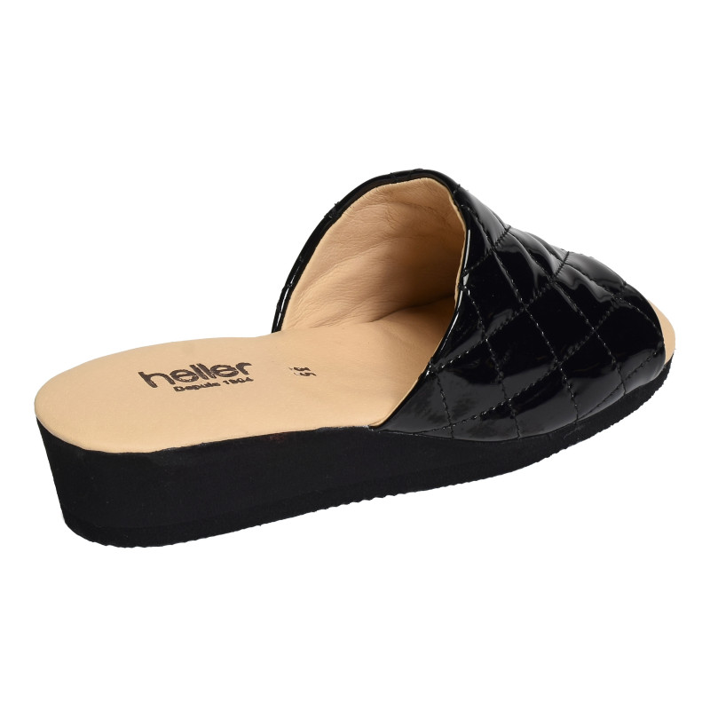 YARUS Verni Noir, Mules Heller
