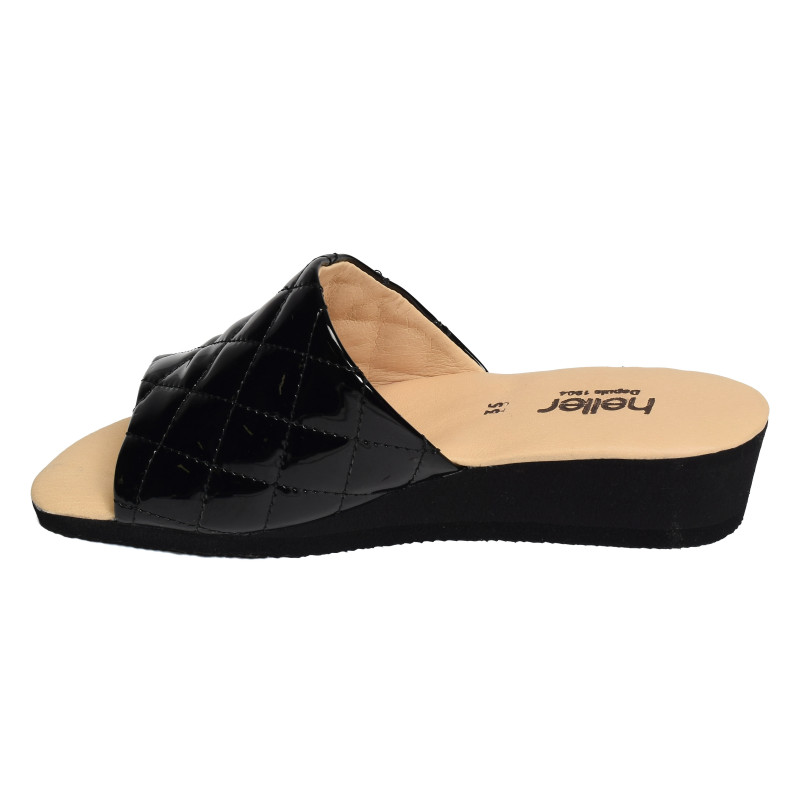 YARUS Verni Noir, Mules Heller