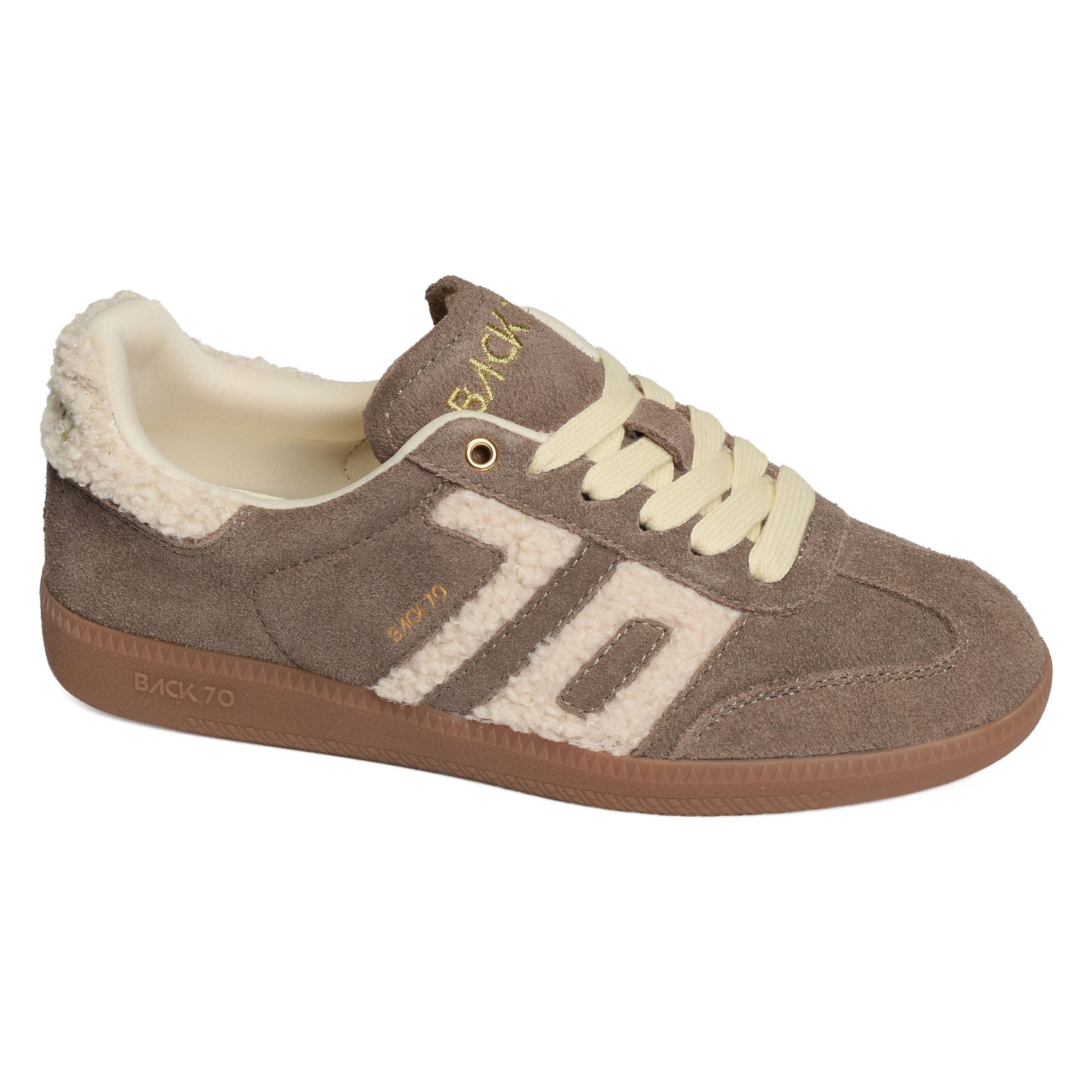 CLOUD FUR Taupe, Sneakers basses Back 70